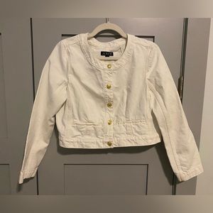 J crew white denim jacket